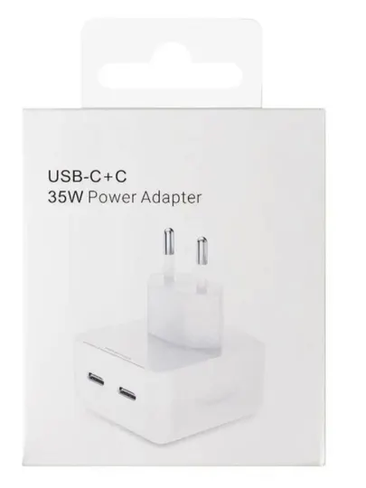 Набор 3 в 1 для MacBook и iPhone: Зарядка 35W + 2 кабеля (2м lightning и 2м type-c 240 w)