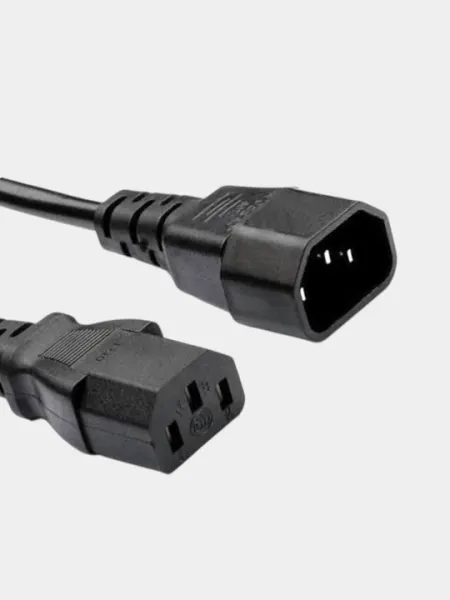 Кабель питания с силовым шнуром с разъемами IEC 320 C14 и IEC 320 C13 для ИБП (UPS)