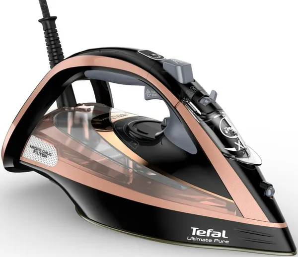 Утюг Tefal Ultimate Pure FV9845E0, 3200Вт, противокапельный, подача пара 60г/мин