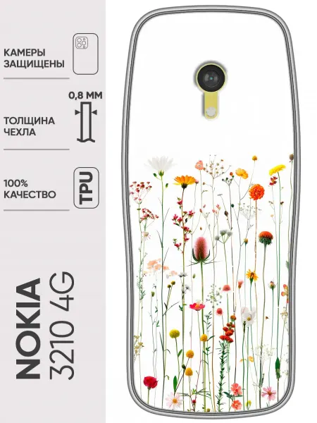 Trendmall Чехол на Nokia 3210 4G цветы (женский)