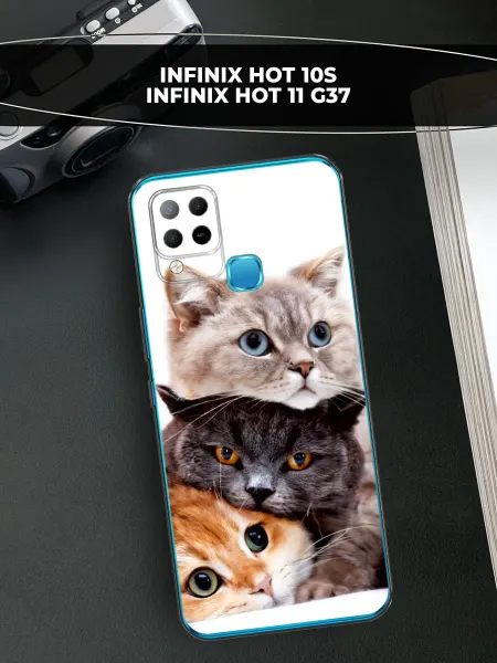 Infinix Чехол на HOT 10S Hot 11 G37 с котиками