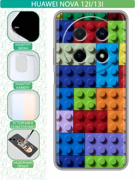 InThisCase Чехол на Huawei Nova 12i с принтом Лего