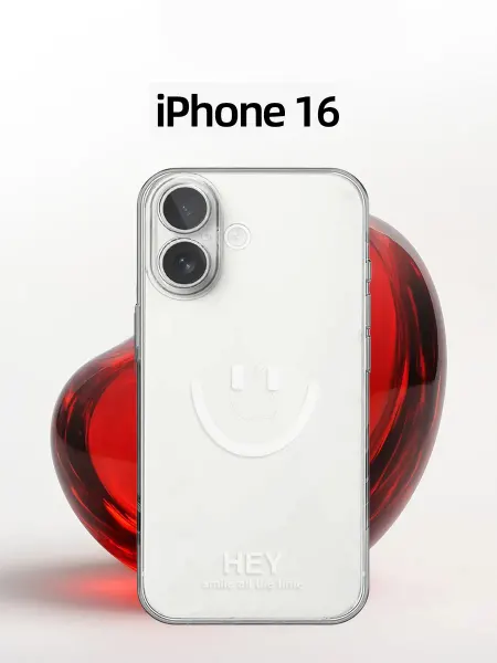 Чехол на iphone 16 полностью прозрачный без рисунка