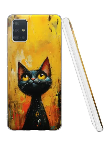 QuestCase Чехол на Samsung A51 4G с принтом Котик