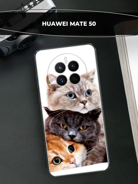 Huawei Чехол на Mate 50 с котиками