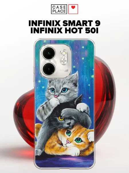 Infinix Чехол на Smart 9 Hot 50i с котиками