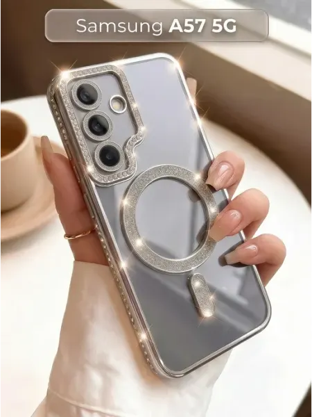 ЧЕХОЛБЕРИ Чехол со стразами и MagSafe на Samsung Galaxy A57 5G