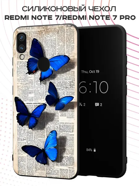 FACTORIA Чехол на Xiaomi Redmi Note 7 с принтом Бабочки