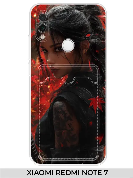 NOOTO Чехол с карманом на Xiaomi Redmi NOTE 7 Воительница
