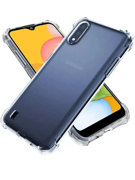 WaveDevices Чехол на Samsung Galaxy A01 прозрачный силиконовый бампер