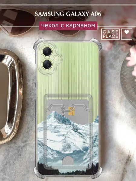 Samsung Чехол на A06 с картхолдером горы