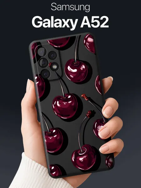 SCDesign Чехол на Samsung Galaxy A52 с вишнями
