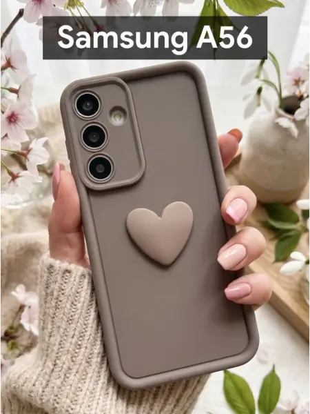 Red Cat Чехол на Samsung Galaxy A56 Сердечко