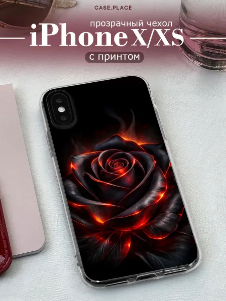Case Place Чехол на iPhone X iPhone XS с розами