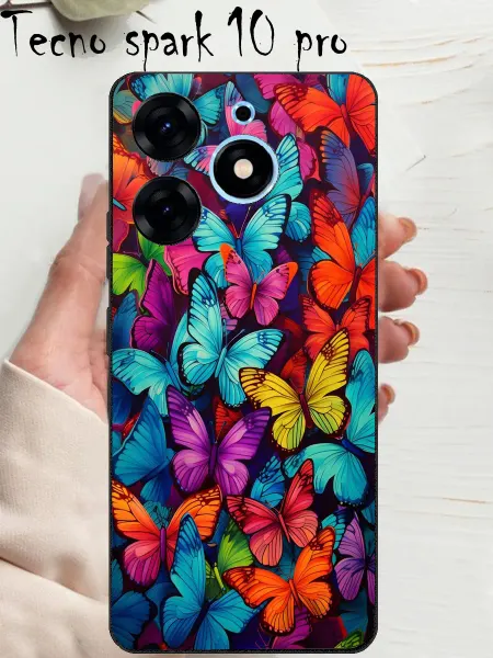 Чехломания Чехол на tecno spark 10 Pro лето, бабочки