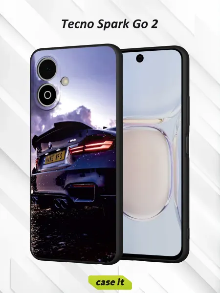 Case it Чехол на Tecno Spark Go 2 с принтом Бампер BMW