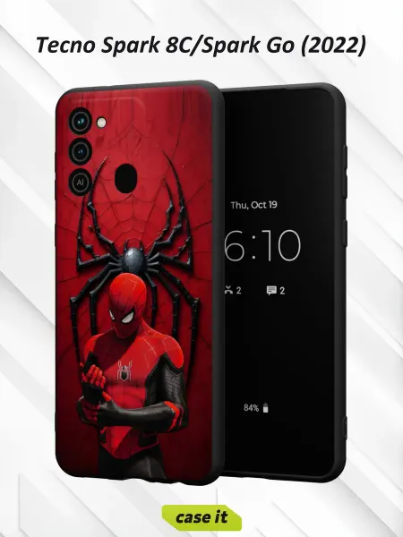 Case it Чехол на Tecno Spark 8C GO 2022 принт Питер Паркер Marvel