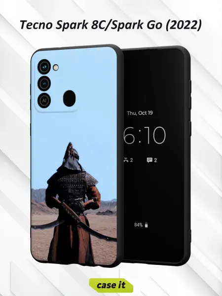 Case it Чехол на Tecno Spark 8C GO 2022 принт воин в снаряжении
