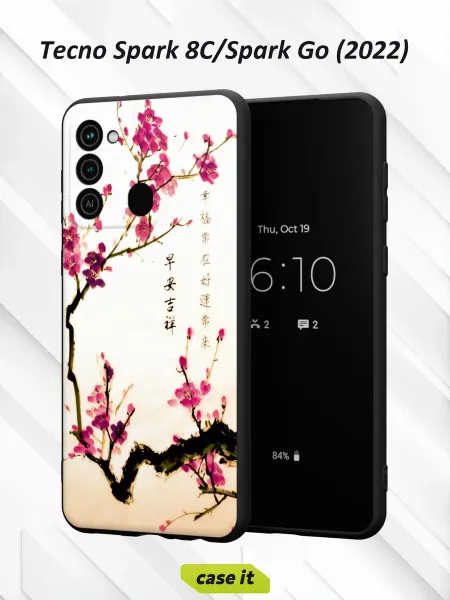 Case it Чехол на Tecno Spark 8C GO 2022 принт китайская живопись