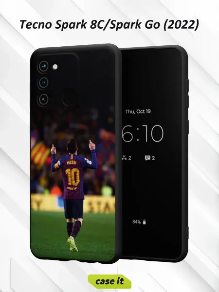 Case it Чехол на Tecno Spark 8C GO 2022 Лионель Месси со спины