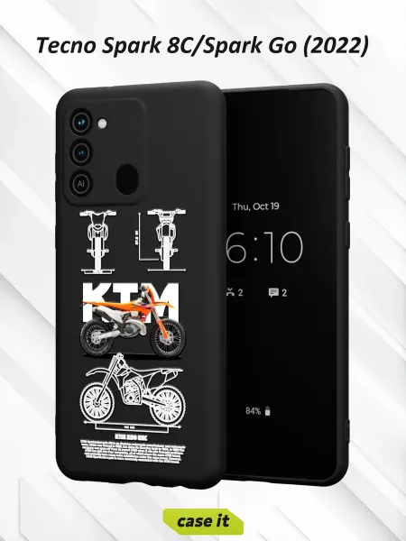 Case it Чехол на Tecno Spark 8C GO 2022с принтом KTM