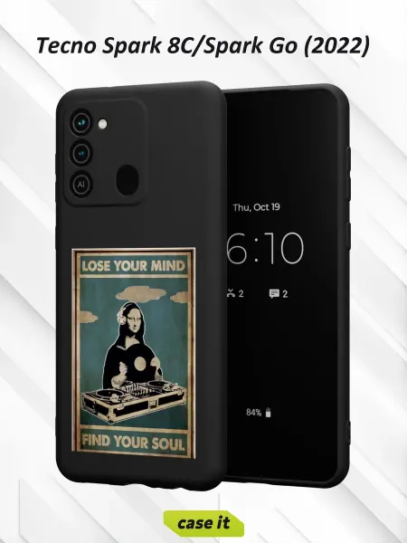 Case it Чехол на Tecno Spark 8C GO 2022с принтом Мона Лиза