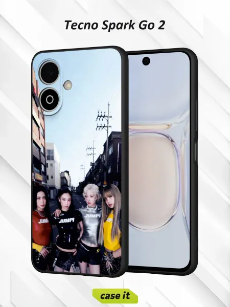 Case it Чехол на Tecno Spark Go 2с принтом BLACKPINK