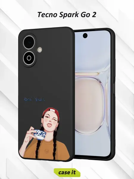 Case it Чехол на Tecno Spark Go 2с принтом Kazakh Girls