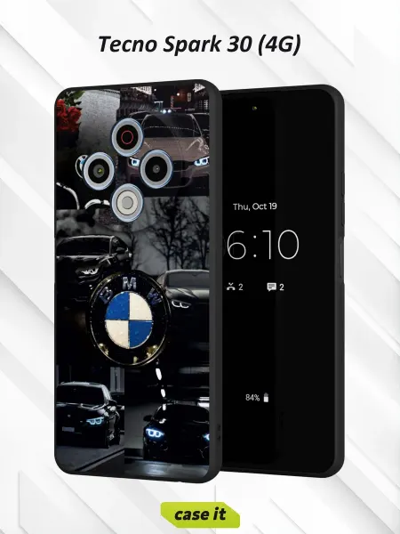 Case it Чехол на Tecno Spark 30 4Gс принтом Эмблема BMW
