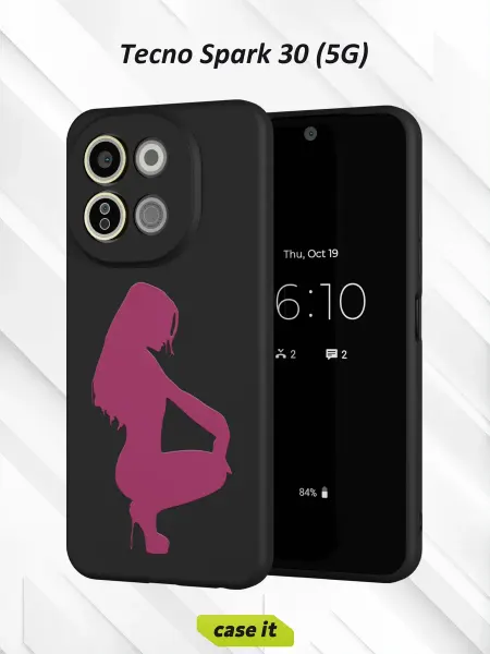 Case it Чехол на Tecno Spark 30 5Gс принтом Девушка