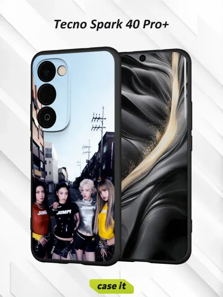 Case it Чехол на Tecno Spark 40 Pro+с принтом BLACKPINK