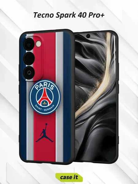 Case it Чехол на Tecno Spark 40 Pro+ с принтом Paris Saint-Germain