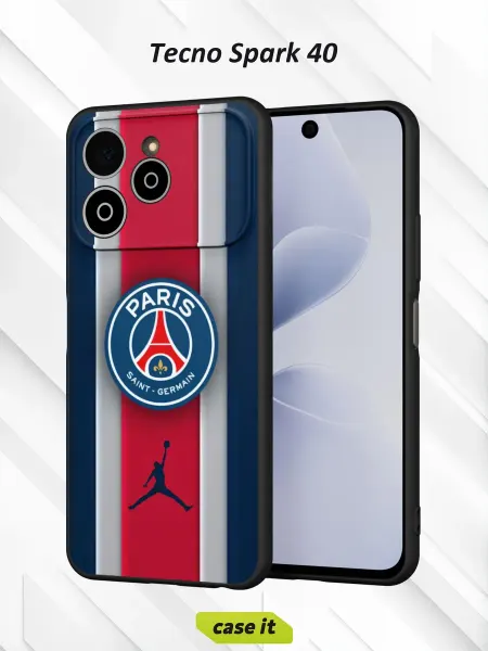Case it Чехол на Tecno Spark 40 с принтом Paris Saint-Germain