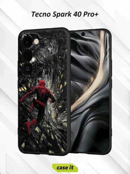 Case it Чехол на Tecno Spark 40 Pro+с принтом SPIDER-BOY