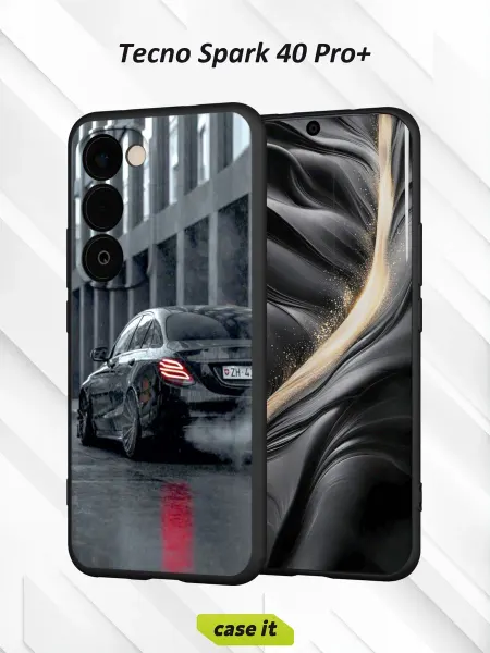 Case it Чехол на Tecno Spark 40 Pro+ с принтом эффектный дрифт