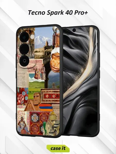 Case it Чехол на Tecno Spark 40 Pro+с принтом Коллаж