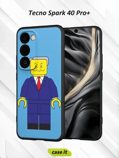 Case it Чехол на Tecno Spark 40 Pro+с принтом Лего