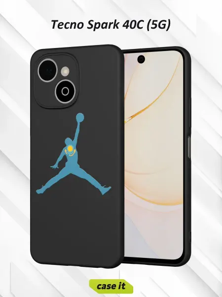Case it Чехол на Tecno Spark 40C (5G)с принтом Jordan