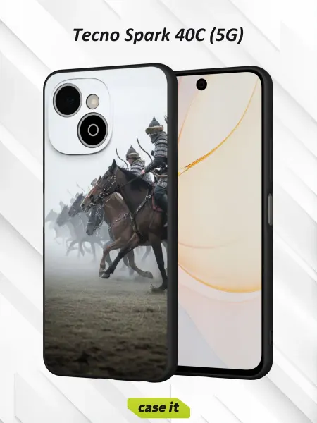 Case it Чехол на Tecno Spark 40C (5G)с принтом атака конных воинов