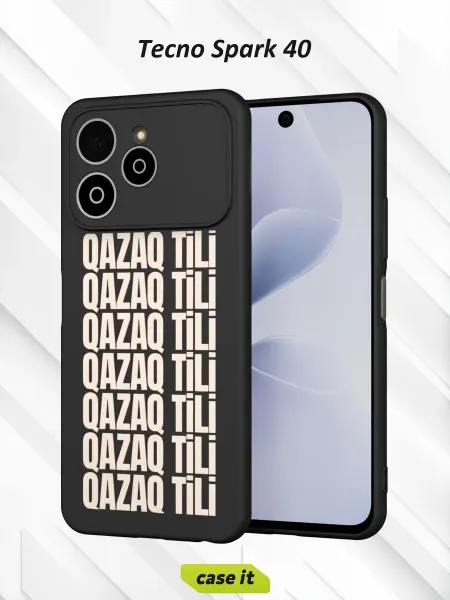 Case it Чехол на Tecno Spark 40с принтом QAZAQ TILI