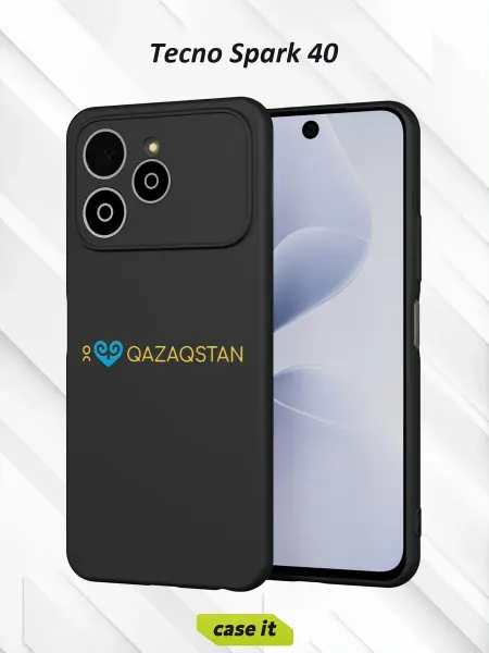 Case it Чехол на Tecno Spark 40с принтом Я люблю Казахстан