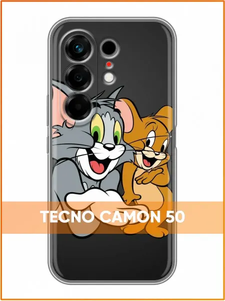 Case Face Чехол на Tecno Camon 50 с принтом Том джерри