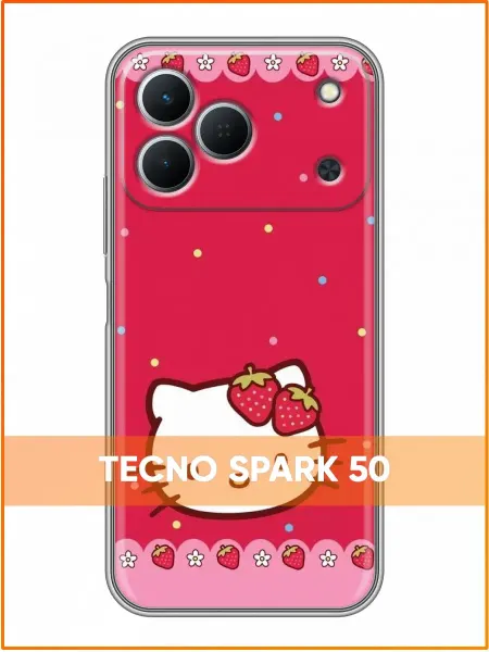 Case Face Чехол на Tecno Spark 50 с принтом Хеллоу Китти