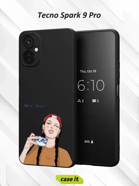 Case it Чехол на Tecno Spark 9 Proс принтом Kazakh Girls
