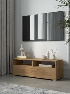 Тумба ТВ Матрица Дуб золотой крафт, 100х35,8х35,4 см