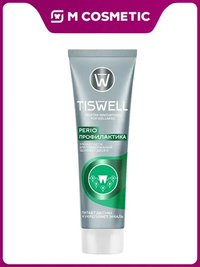 Зубная паста Tiswell для поддержания здоровья десен с троксерутином и гиалуроном, 110г
