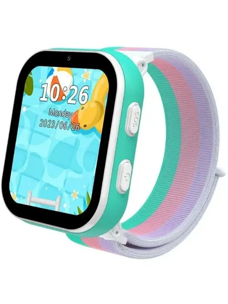 Смарт-часы детские Aimoto Fun, 4G, SIM, GPS, мониторинг активности, сенсор, розовый/фиолетовый/зеленый