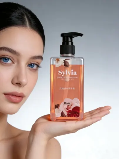 Жидкое мыло-парфюм Sylvia, 500 мл, убивает 99.9% бактерий, идеально очищает и увлажняет кожу
