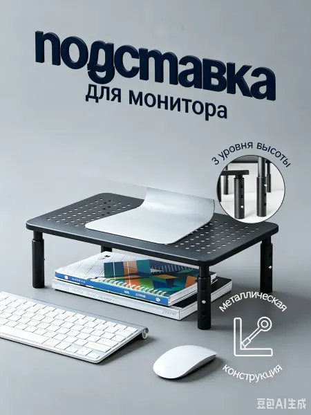Logium Подставка настольная для монитора и ноутбука регулируемая