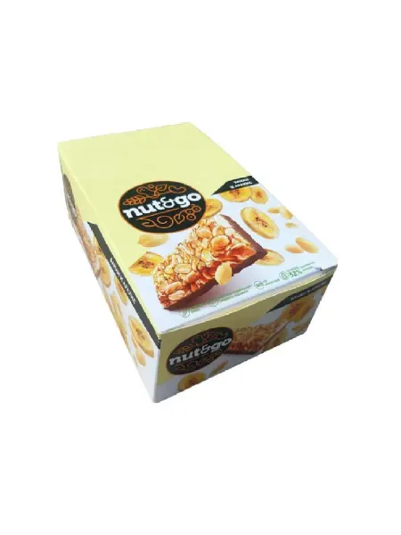 Nut&go Батончик глазированный арахис+банановые чипсы, 42 г, 18 шт